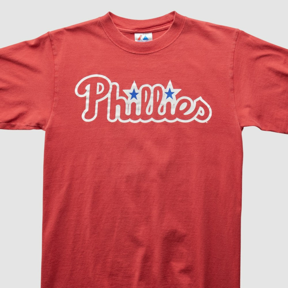 Philadelphia Phillies Majestic 2000s T-Shirt - Red - Vintage - Fanatics Online