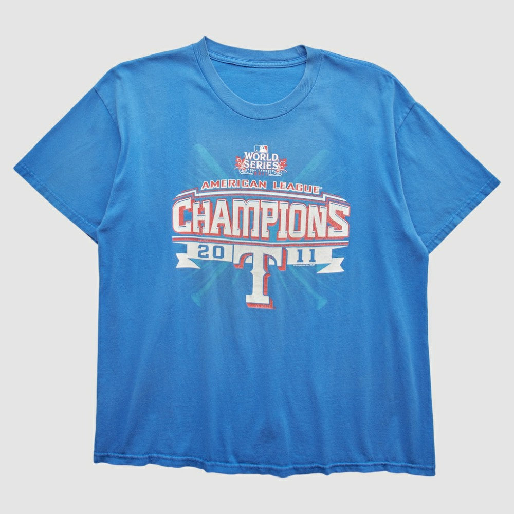 Texas Rangers 2011 T-Shirt - Blue - Vintage - Fanatics Sale