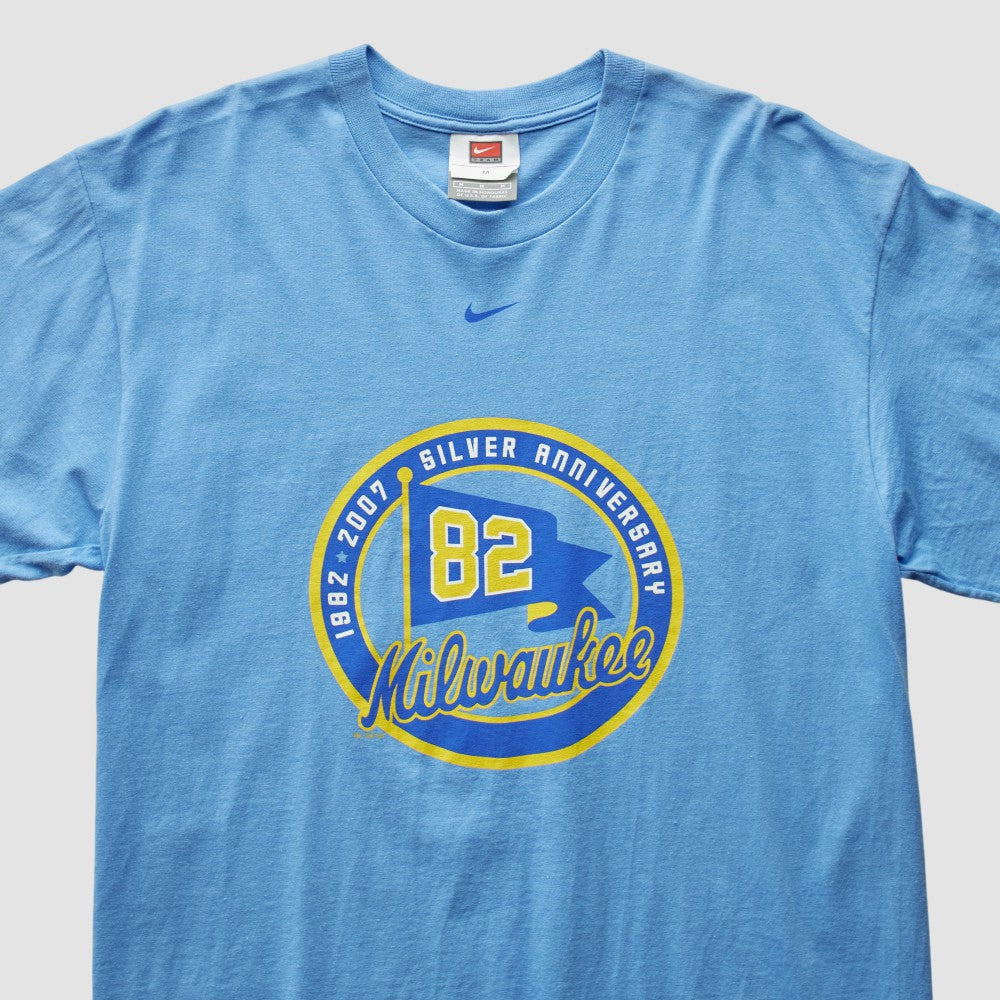 Milwaukee Brewers Nike 2007 T-Shirt - Light Blue - Vintage - Nike on Sale
