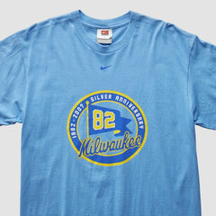 Milwaukee Brewers Nike 2007 T-Shirt - Light Blue - Vintage - Nike on Sale