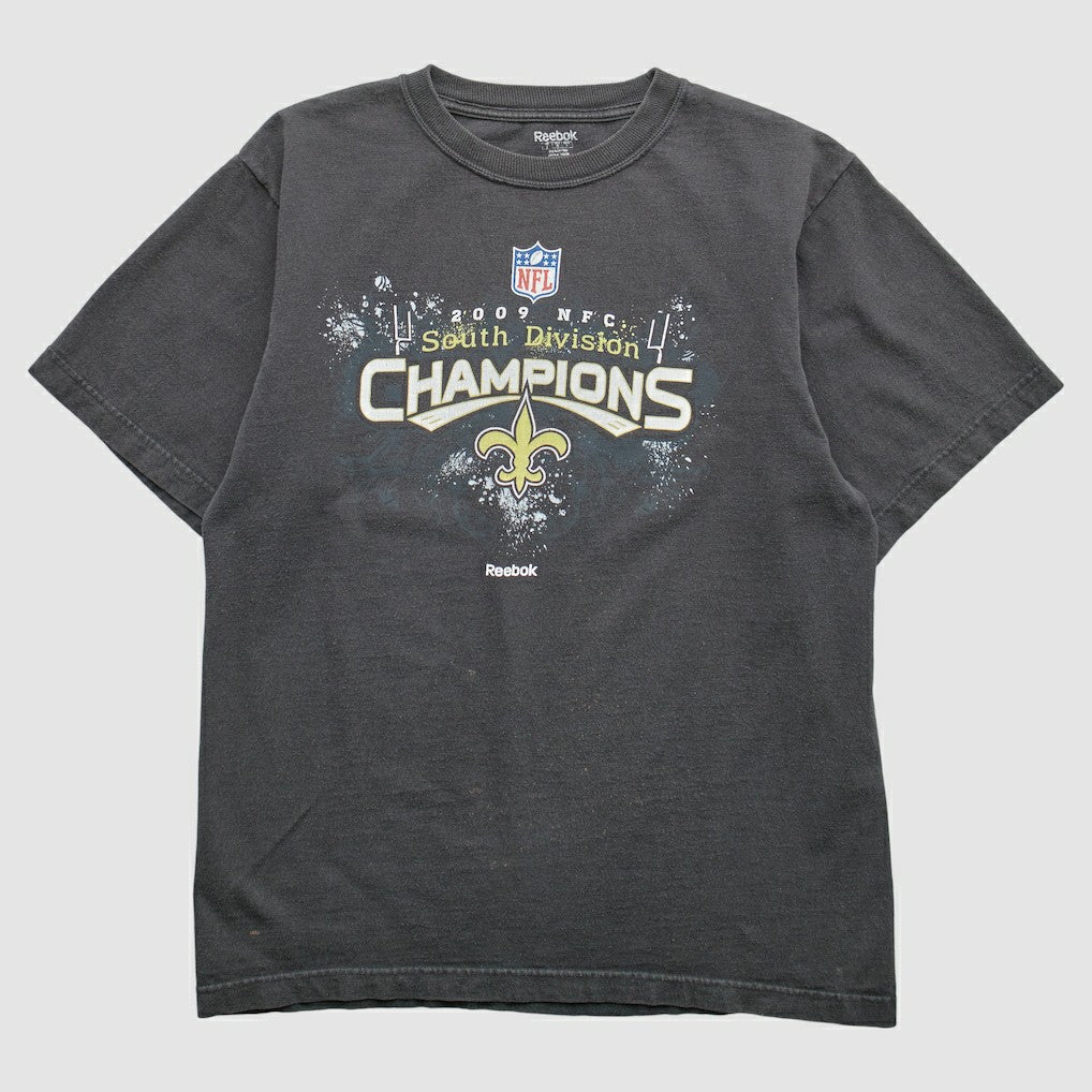 Fanatics New Orleans Saints Reebok 2009 T-Shirt Black Vintage
