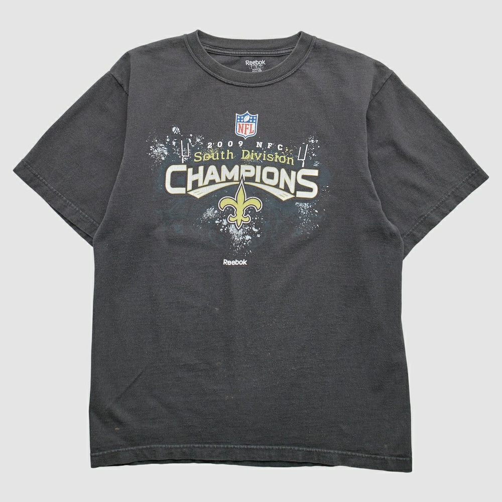 Fanatics New Orleans Saints Reebok 2009 T-Shirt Black Vintage