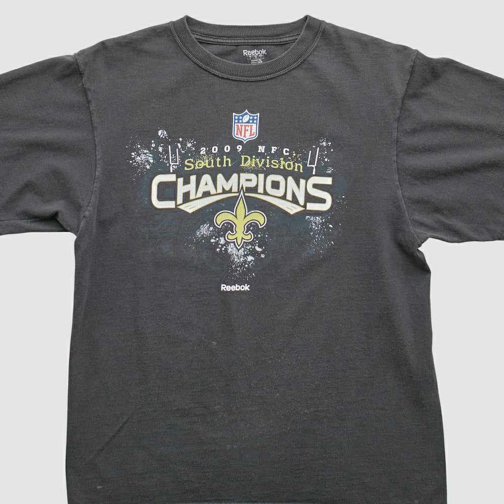 Fanatics New Orleans Saints Reebok 2009 T-Shirt Black Vintage