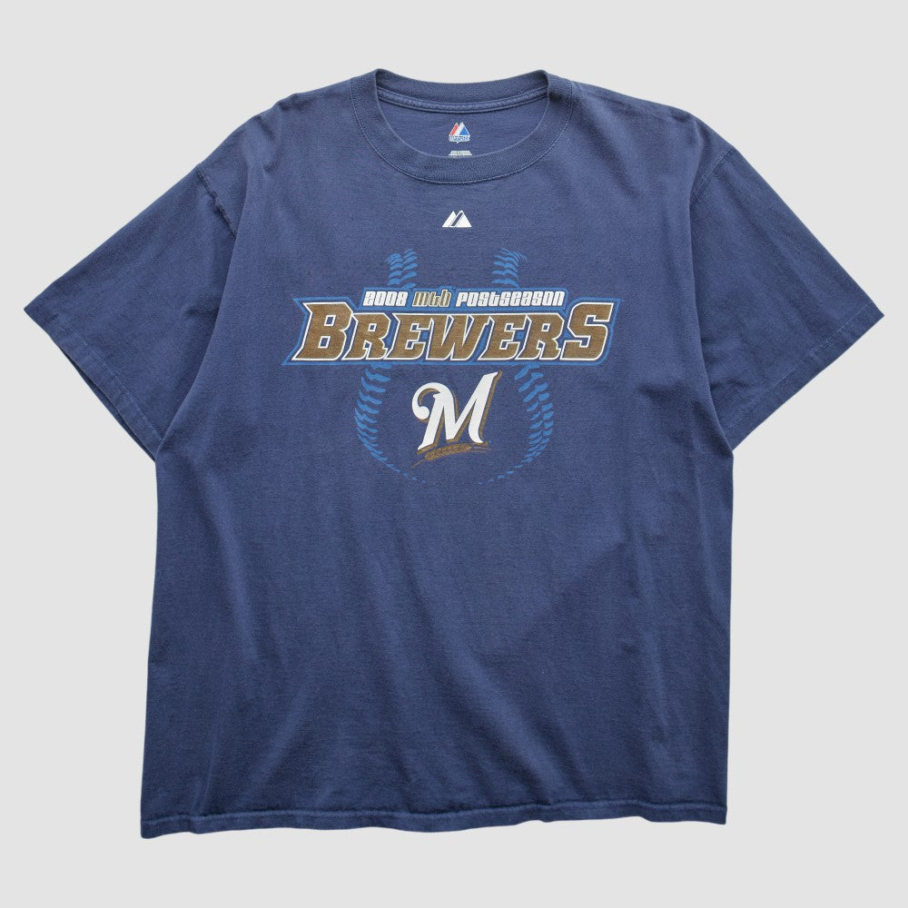 Milwaukee Brewers 2008 T-Shirt - Navy - XVintage - Fanatics Online