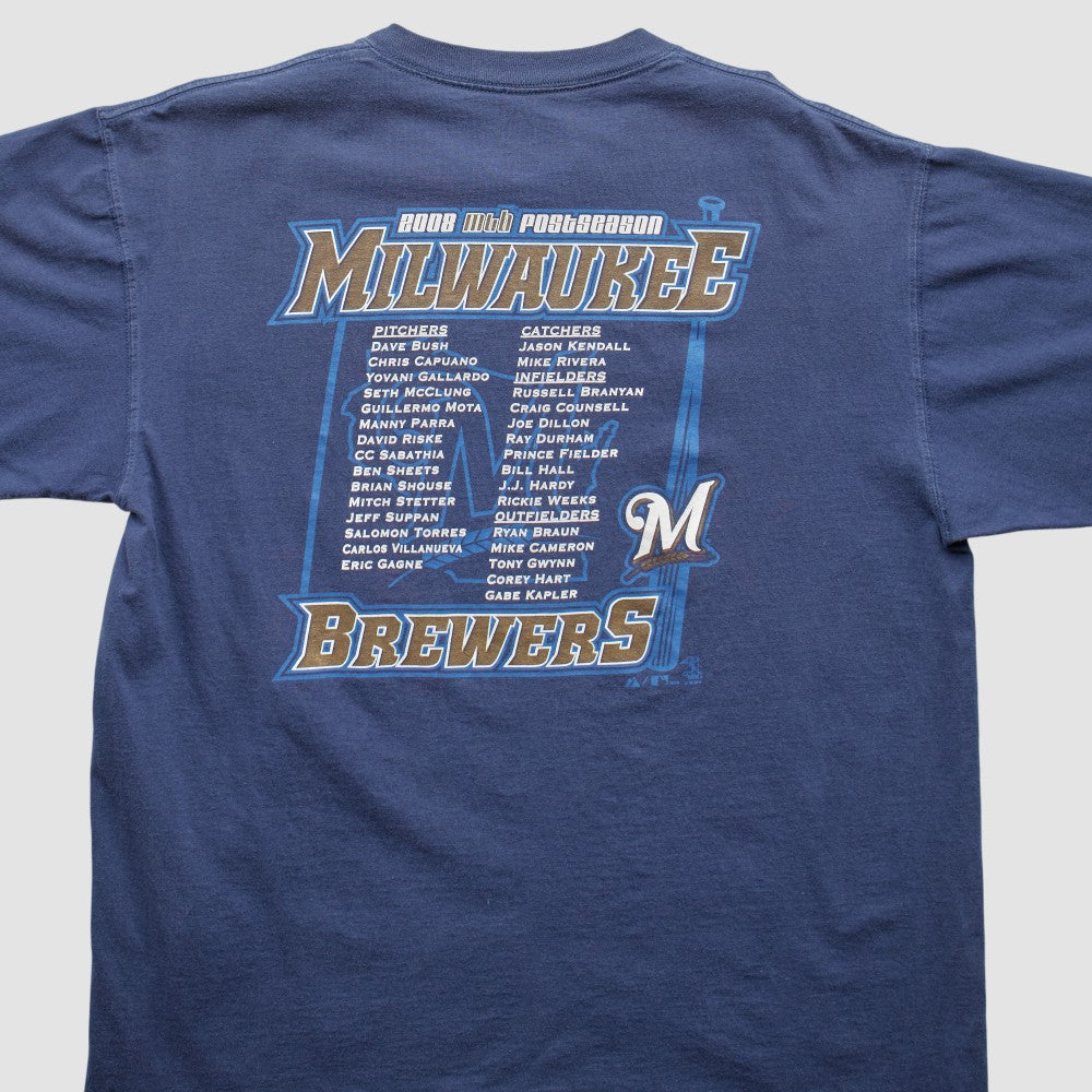 Milwaukee Brewers 2008 T-Shirt - Navy - XVintage - Fanatics Online