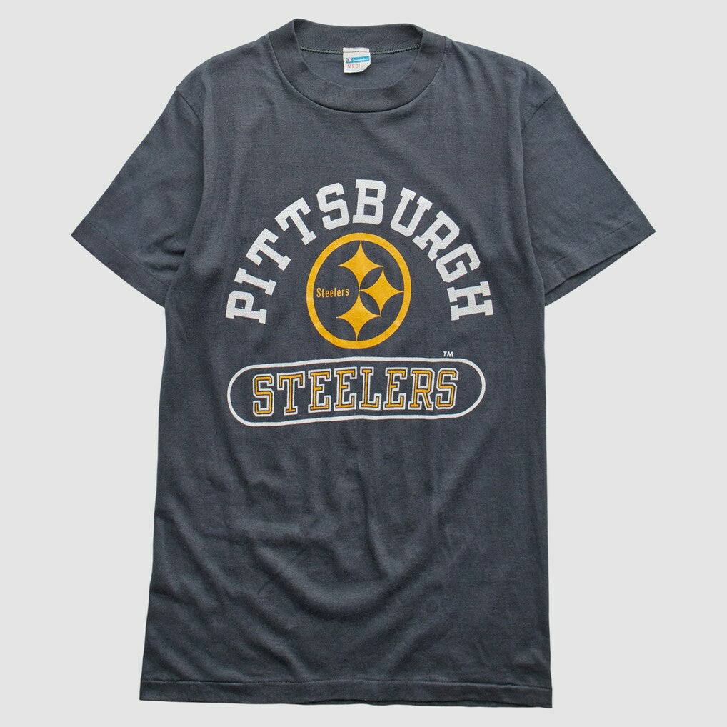 Fanatics Pittsburgh Steelers Champion 80s T-Shirt Gray Vintage