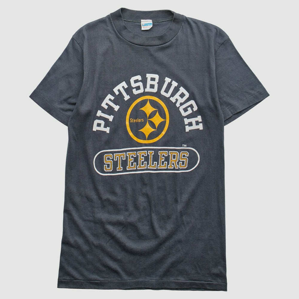 Fanatics Pittsburgh Steelers Champion 80s T-Shirt Gray Vintage