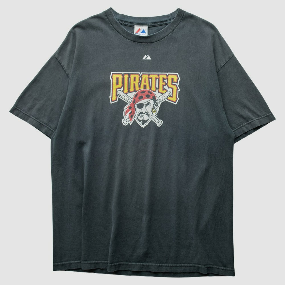 Pittsburgh Pirates Majestic 2010 T-Shirt - Black - Vintage - Fanatics on Sale