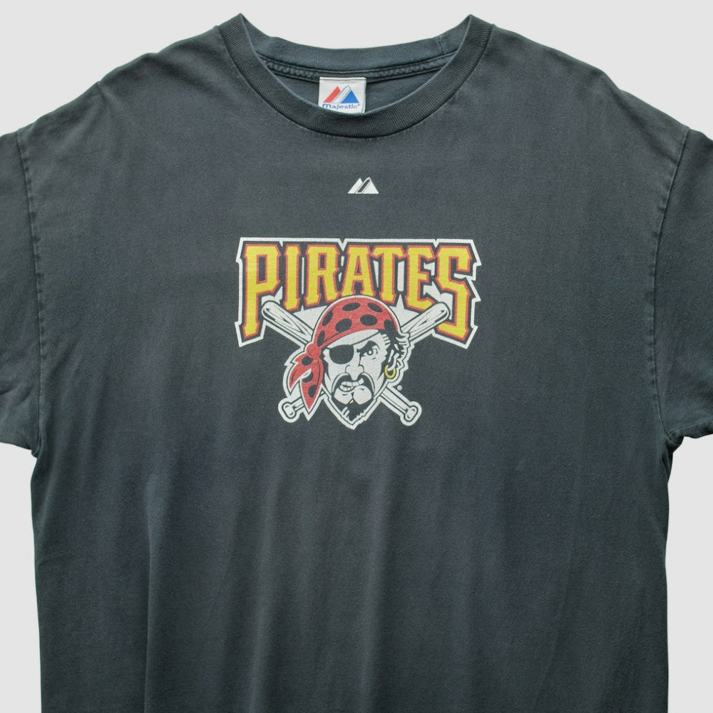 Pittsburgh Pirates Majestic 2010 T-Shirt - Black - Vintage - Fanatics on Sale