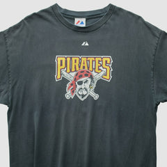 Pittsburgh Pirates Majestic 2010 T-Shirt - Black - Vintage - Fanatics on Sale