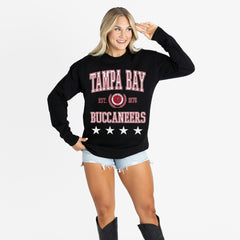 Tampa Bay Buccaneers Gameday Couture Women's Oversized Everyday Star Long Sleeve T-Shirt Black
