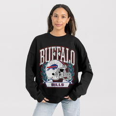 Buffalo Bills Gameday Couture Women's Oversized Victory Lane Black Label Premium Fleece Sweatshirt Black