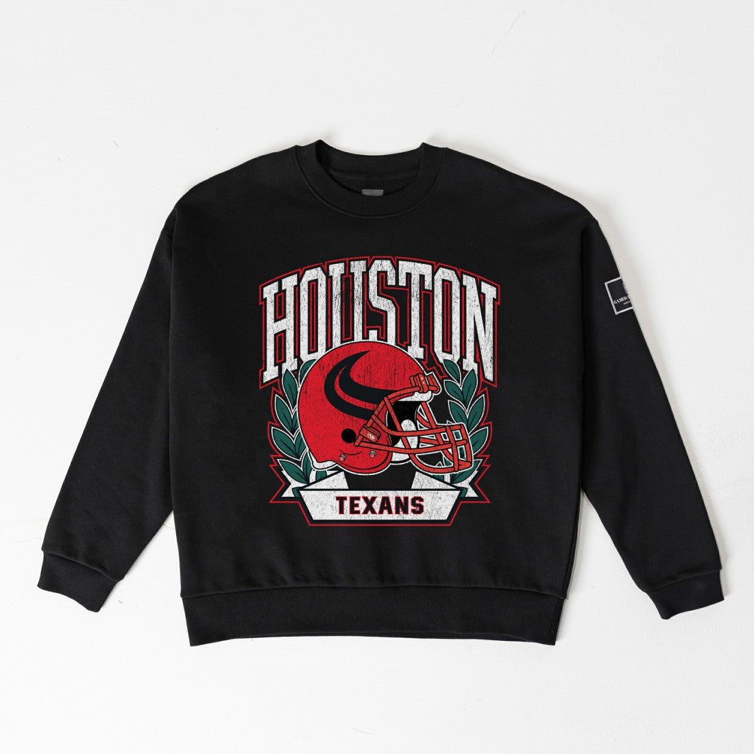 Houston Texans Gameday Couture Women's Oversized Victory Lane Black Label Premium Fleece Sweatshirt Black