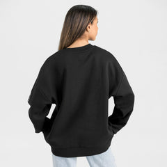 San Francisco 49ers Gameday Couture Women's Oversized Victory Lane Black Label Premium Fleece Sweatshirt Black
