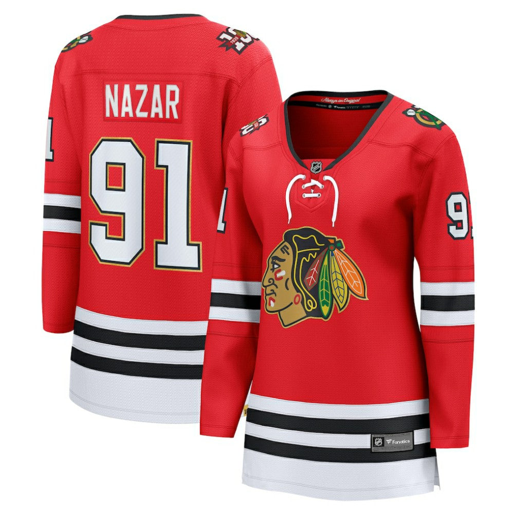 Frank Nazar Chicago Blackhawks Fanatics Women's Centennial Breakaway Player Jersey - Red - NHL 203466379