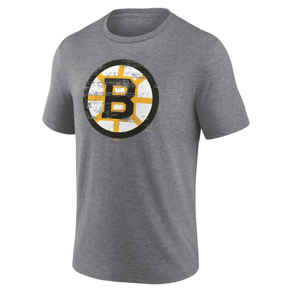Boston Bruins Heritage Custom Tri-Blend T-Shirt - Gray - NHL 203467398