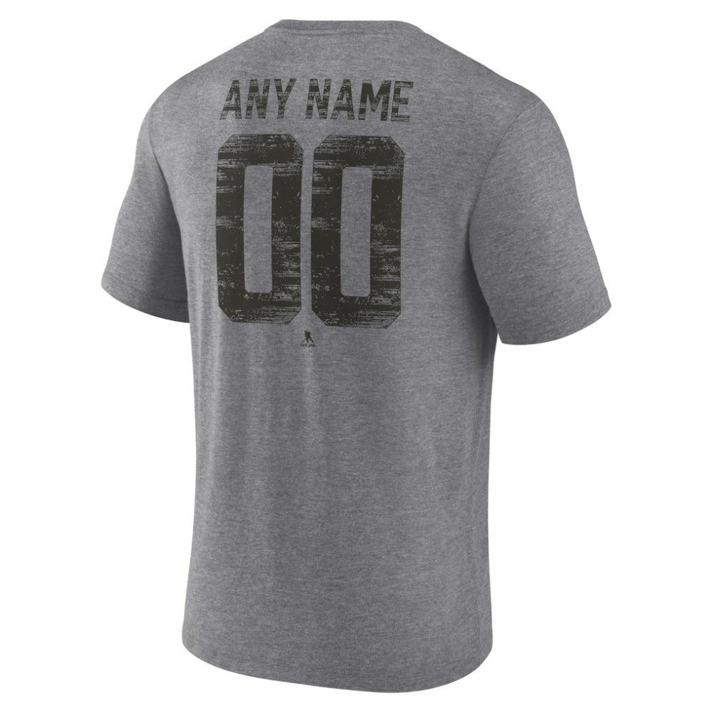 Boston Bruins Heritage Custom Tri-Blend T-Shirt - Gray - NHL 203467398