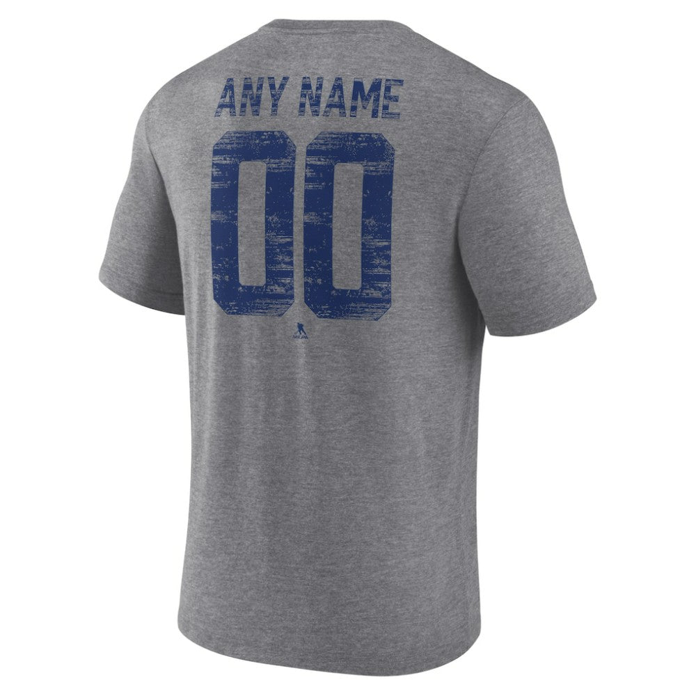 Edmonton Oilers Heritage Custom Tri-Blend T-Shirt - Gray - NHL 203467416