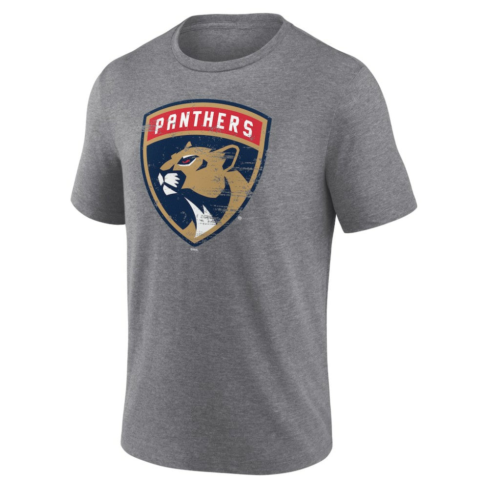 Florida Panthers Heritage Custom Tri-Blend T-Shirt - Gray - NHL 203467418