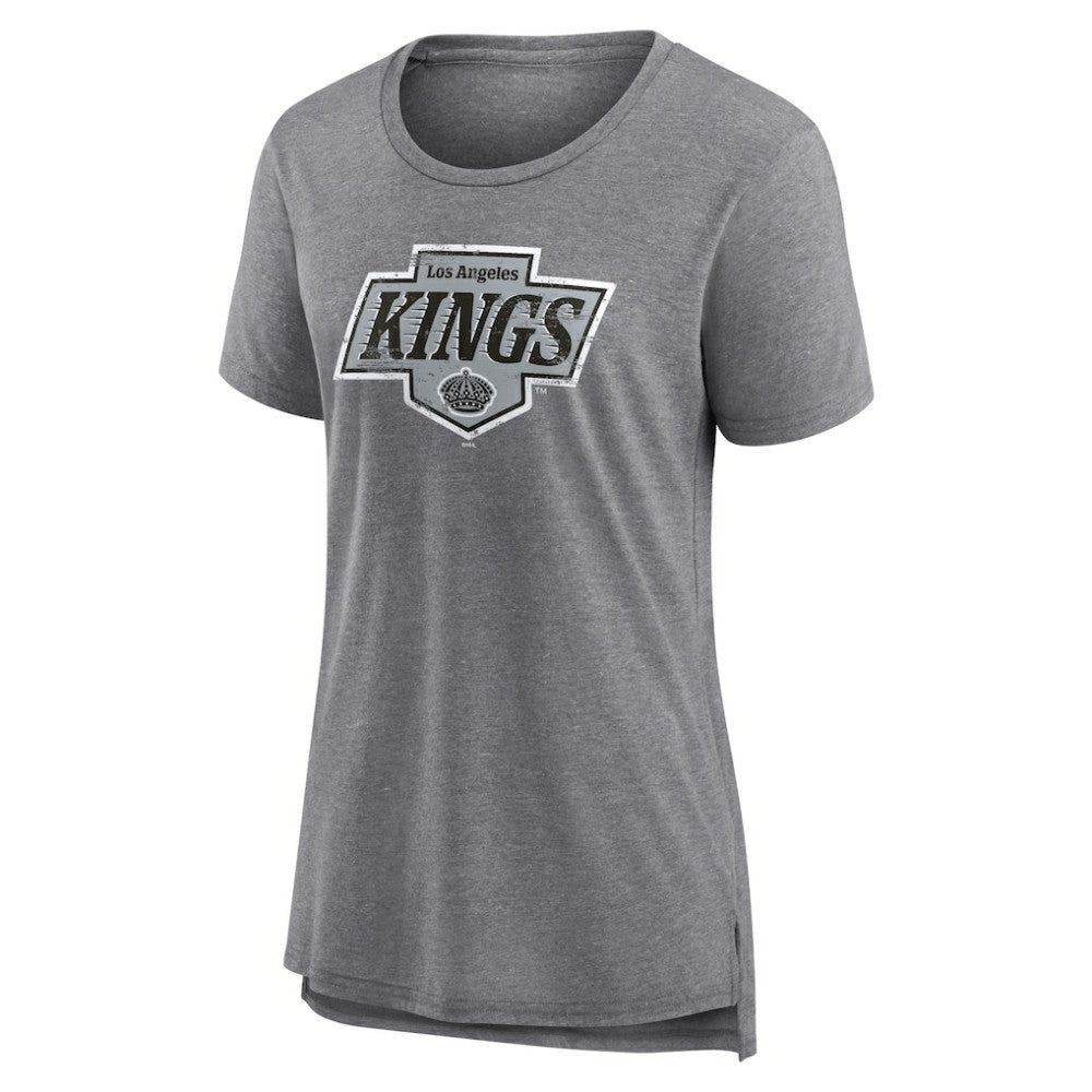 Los Angeles Kings Women's Heritage Custom Tri-Blend T-Shirt - Gray - NHL 203467421