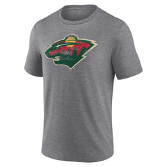Minnesota Wild Heritage Custom Tri-Blend T-Shirt - Gray - NHL 203467422