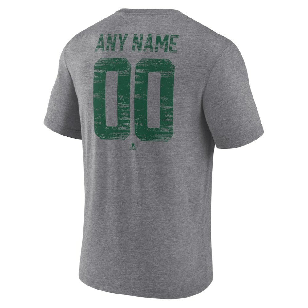 Minnesota Wild Heritage Custom Tri-Blend T-Shirt - Gray - NHL 203467422