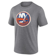 New York Islanders Heritage Custom Tri-Blend T-Shirt - Gray - NHL 203467430