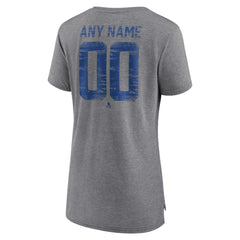 New York Islanders Women's Heritage Custom Tri-Blend T-Shirt - Gray - NHL 203467431