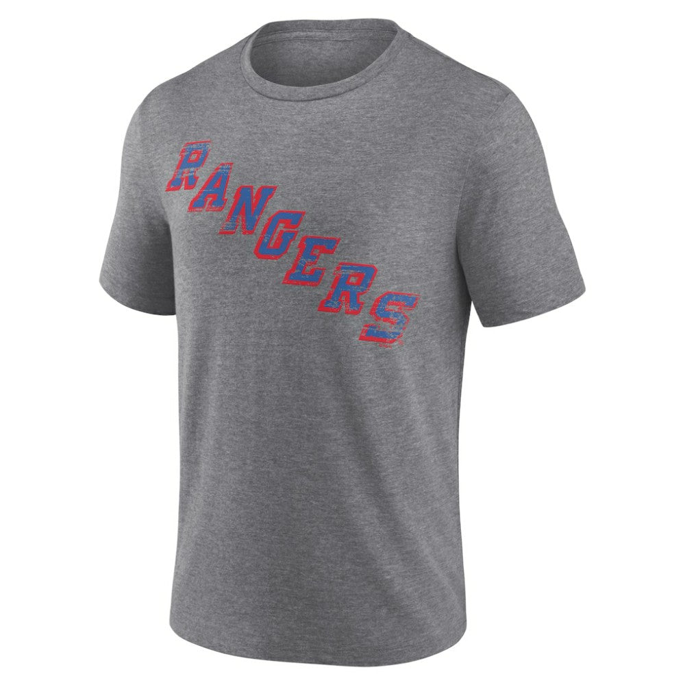 New York Rangers Heritage Custom Tri-Blend T-Shirt - Gray - NHL 203467432