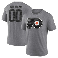 Philadelphia Flyers Heritage Custom Tri-Blend T-Shirt - Gray - NHL 203467436