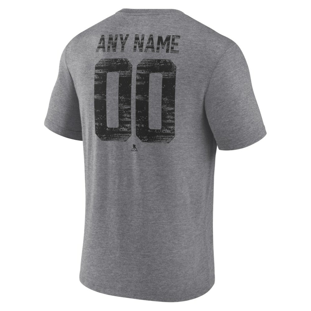 Philadelphia Flyers Heritage Custom Tri-Blend T-Shirt - Gray - NHL 203467436