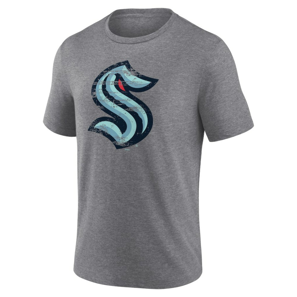 Seattle Kraken Heritage Custom Tri-Blend T-Shirt - Gray - NHL 203467442