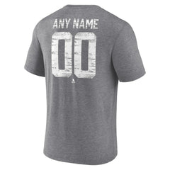 Tampa Bay Lightning Heritage Custom Tri-Blend T-Shirt - Gray - NHL 203467446
