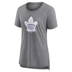 Toronto Maple Leafs Women's Heritage Custom Tri-Blend T-Shirt - Gray - NHL 203467449
