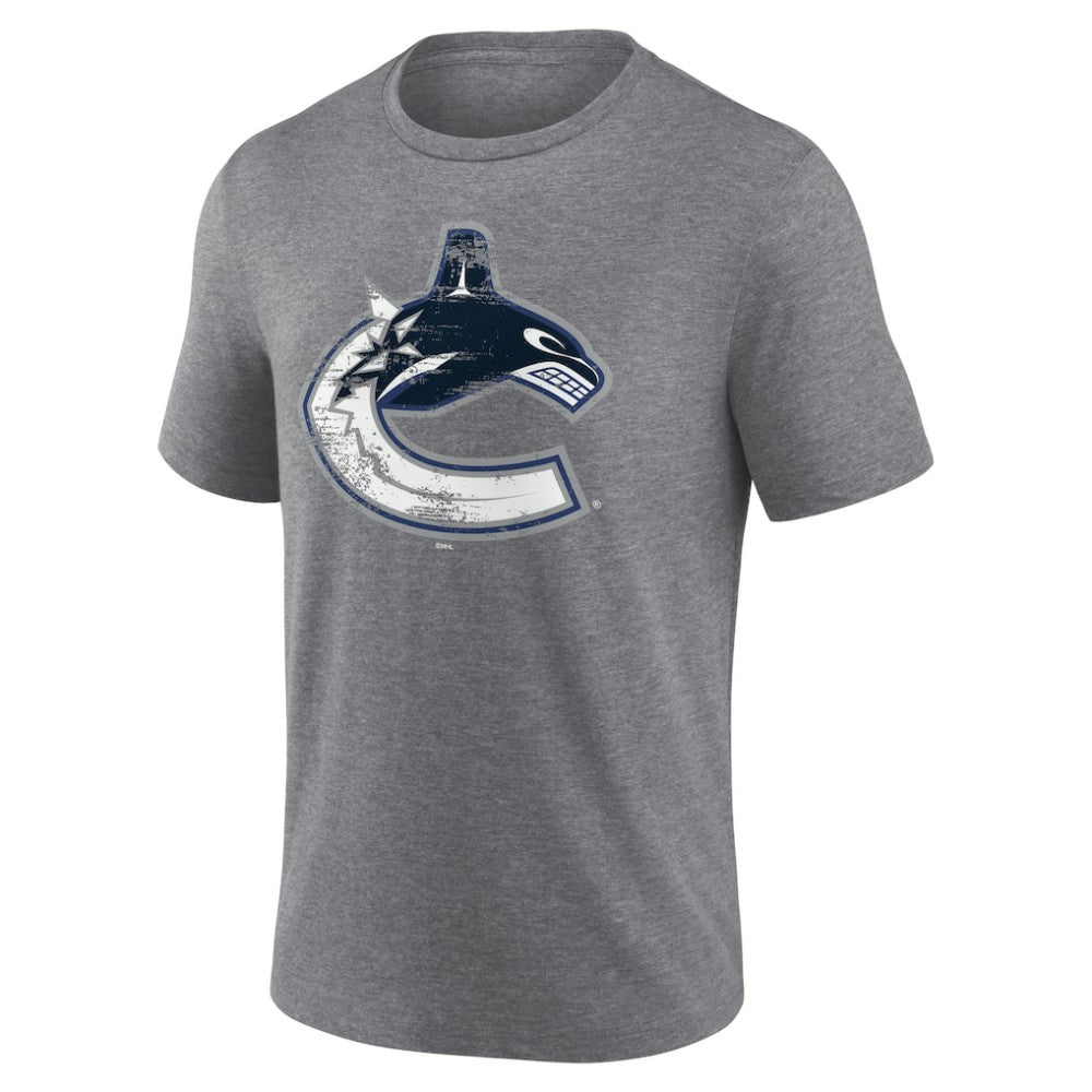 Vancouver Canucks Heritage Custom Tri-Blend T-Shirt - Gray - NHL 203467452