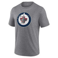 Winnipeg Jets Heritage Custom Tri-Blend T-Shirt - Gray - NHL 203467458