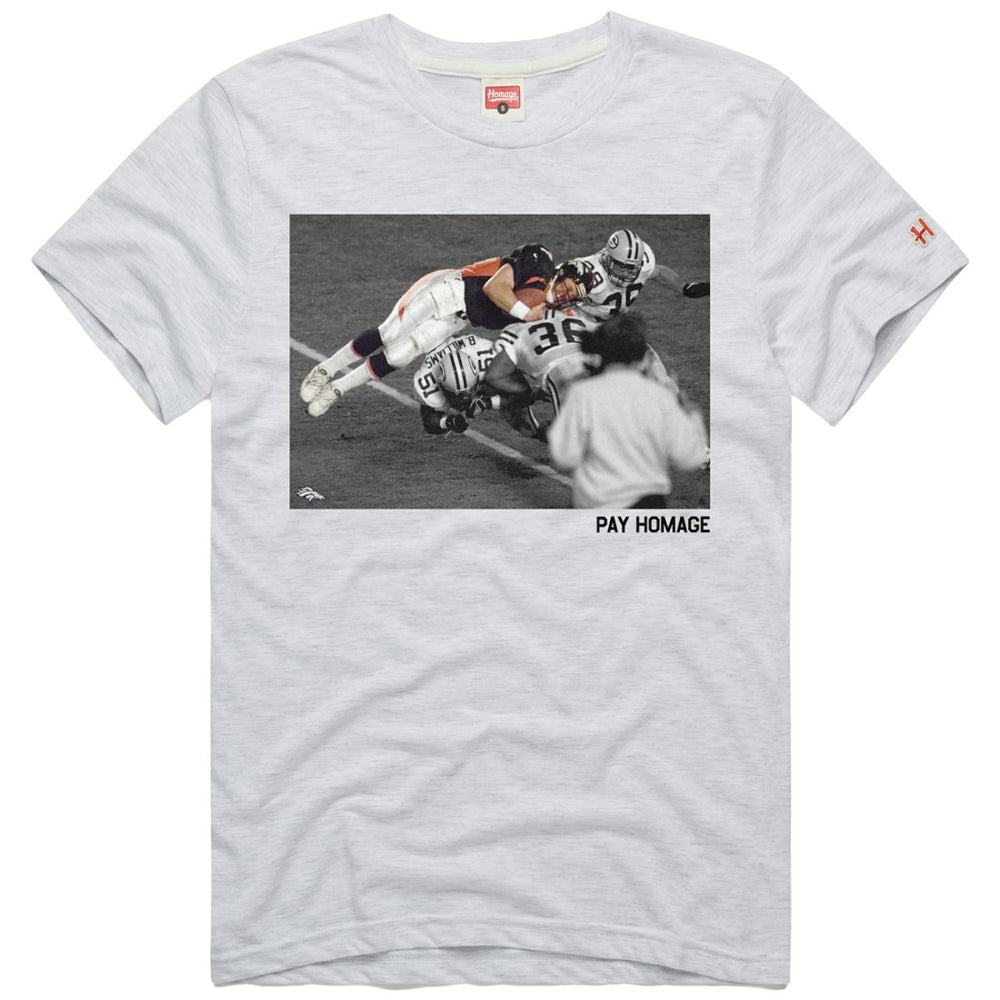 John Elway Denver Broncos Homage Unisex Pay Homage Tri-Blend T-Shirt Ash
