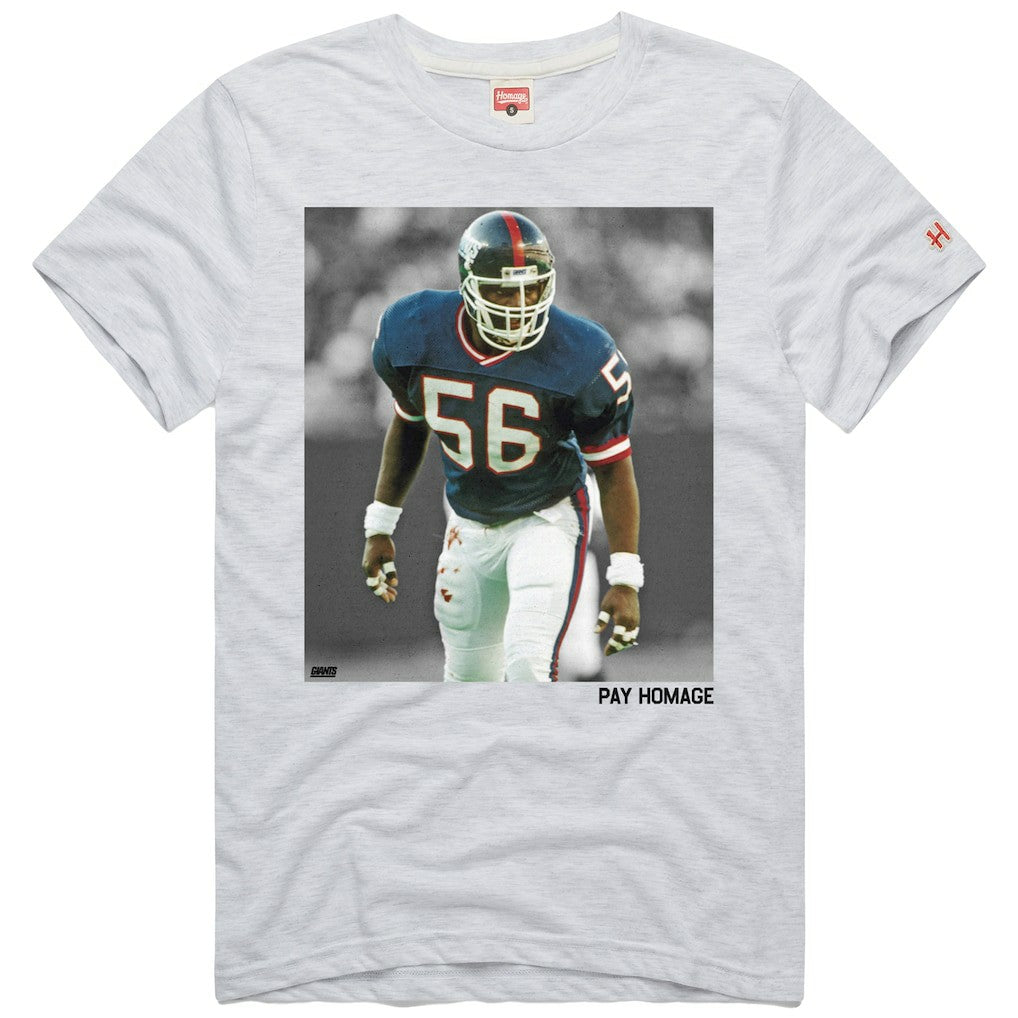Lawrence Taylor New York Giants Homage Unisex Pay Homage Tri-Blend T-Shirt Ash