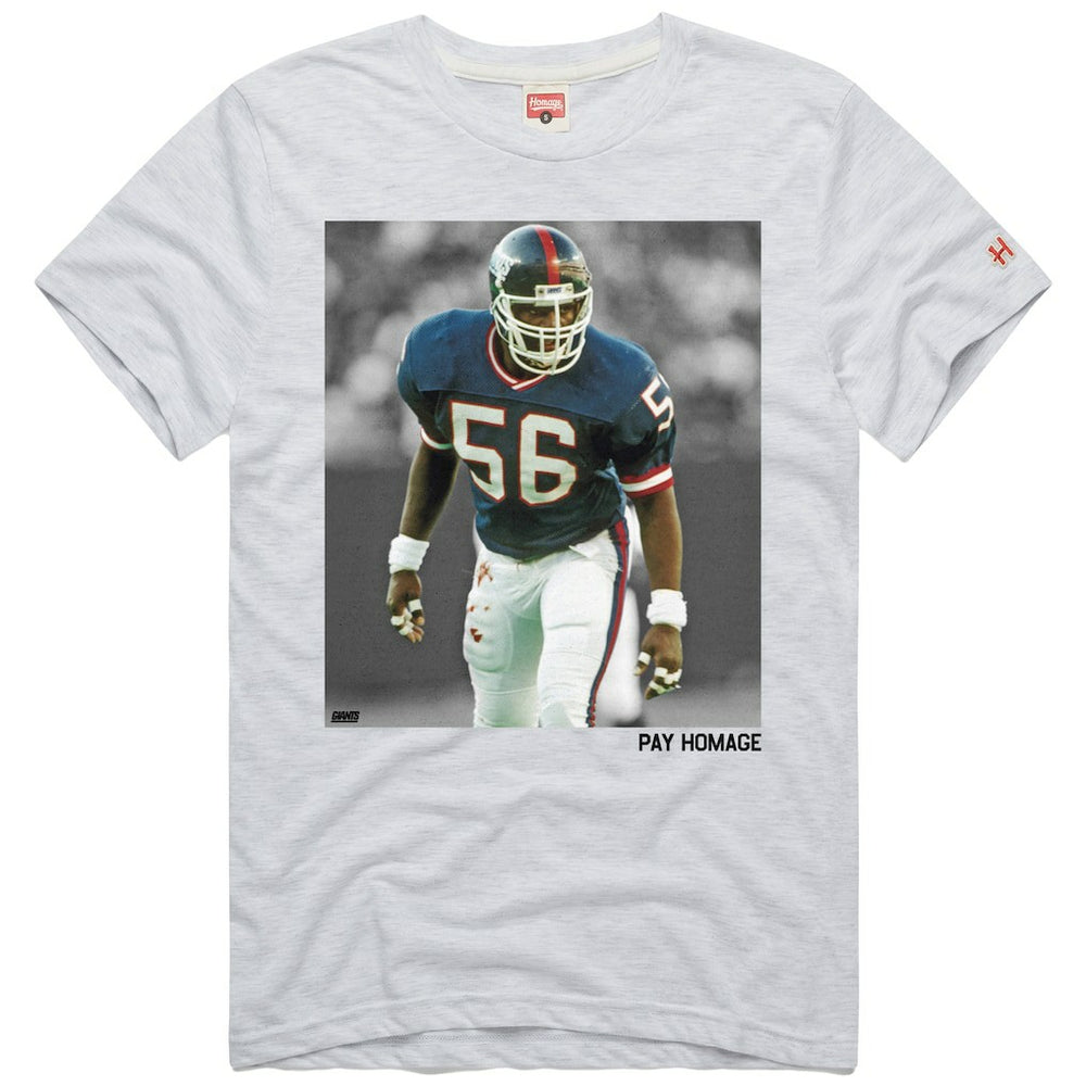 Lawrence Taylor New York Giants Homage Unisex Pay Homage Tri-Blend T-Shirt Ash