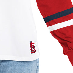 St. Louis Cardinals G-III 4Her by Carl Banks Women's Key Player Oversized Hooded Long Sleeve T-Shirt - White/Red - MLB Online