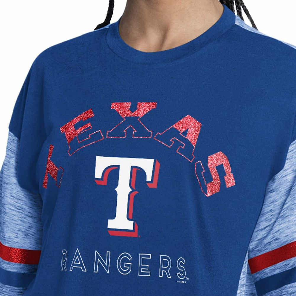 Texas Rangers G-III 4Her by Carl Banks Women's Off-Season Oversized Top - Royal - MLB Lifestyle