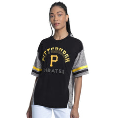 Pittsburgh Pirates G-III 4Her by Carl Banks Women's Off-Season Oversized Top - Black - MLB Online