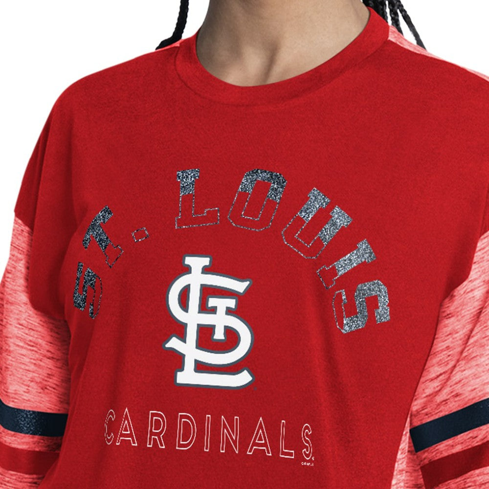 St. Louis Cardinals G-III 4Her by Carl Banks Women's Off-Season Oversized Top - Red - MLB Lifestyle