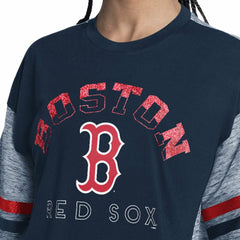 Boston Red Sox G-III 4Her by Carl Banks Women's Off-Season Oversized Top - Navy - MLB Sale
