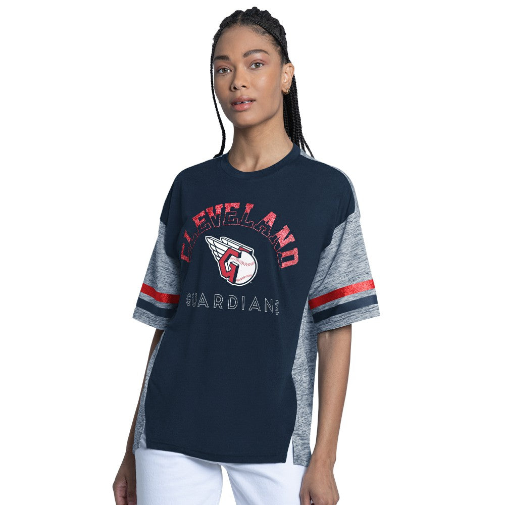 Cleveland Guardians G-III 4Her by Carl Banks Women's Off-Season Oversized Top - Navy - MLB Online