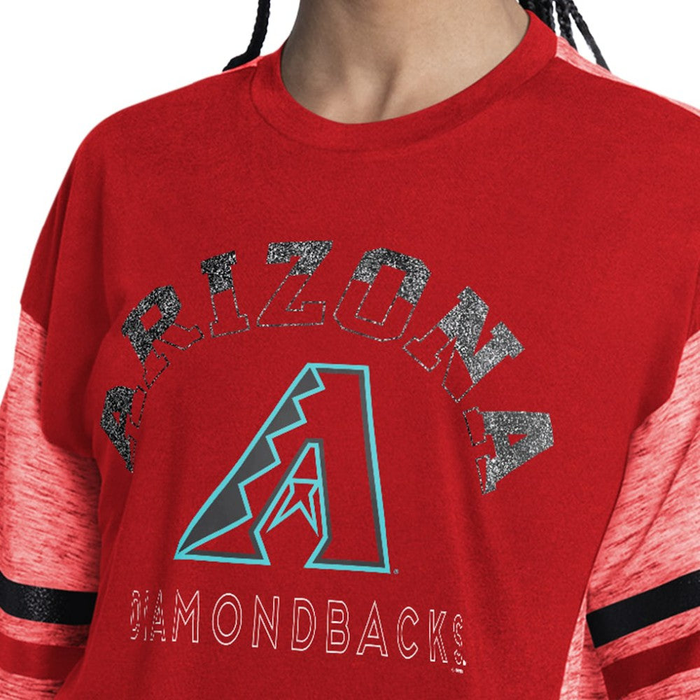 Arizona Diamondbacks G-III 4Her by Carl Banks Women's Off-Season Oversized Top - Red - MLB Sale