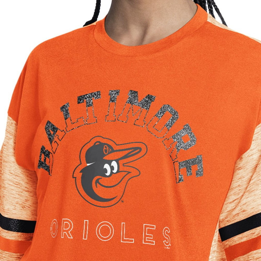 Baltimore Orioles G-III 4Her by Carl Banks Women's Off-Season Oversized Top - Orange - MLB Sale