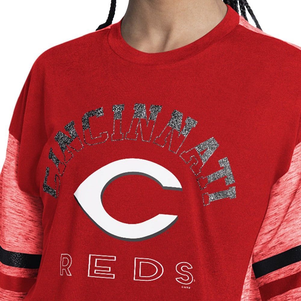 Cincinnati Reds G-III 4Her by Carl Banks Women's Off-Season Oversized Top - Red - MLB Lifestyle