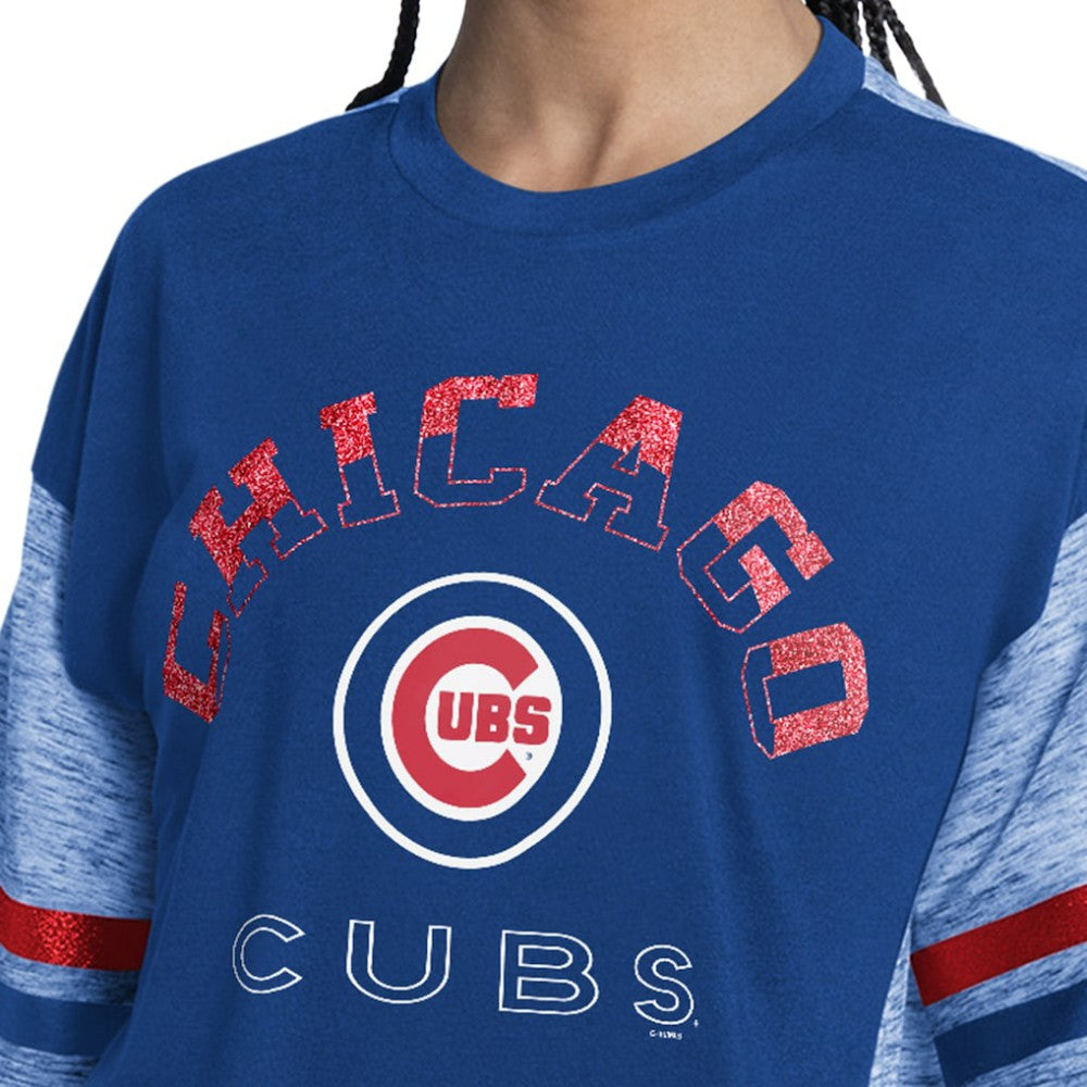 Chicago Cubs G-III 4Her by Carl Banks Women's Off-Season Oversized Top - Royal - MLB Discount