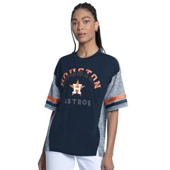 Houston Astros G-III 4Her by Carl Banks Women's Off-Season Oversized Top - Navy - MLB Discount
